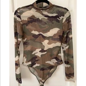 Camo mesh bodysuit